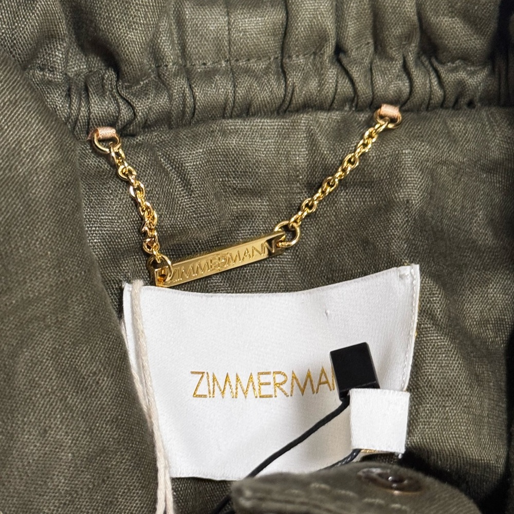 NWT! Zimmermann Lucky military Anorak Coat Size US 4 RRP $1350 Missing Belt - Picture 8 of 14